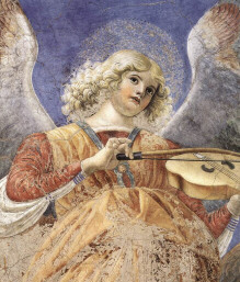 <i>Angel Musician Playing Violin</>,</i><BR>Melozzo da Forli